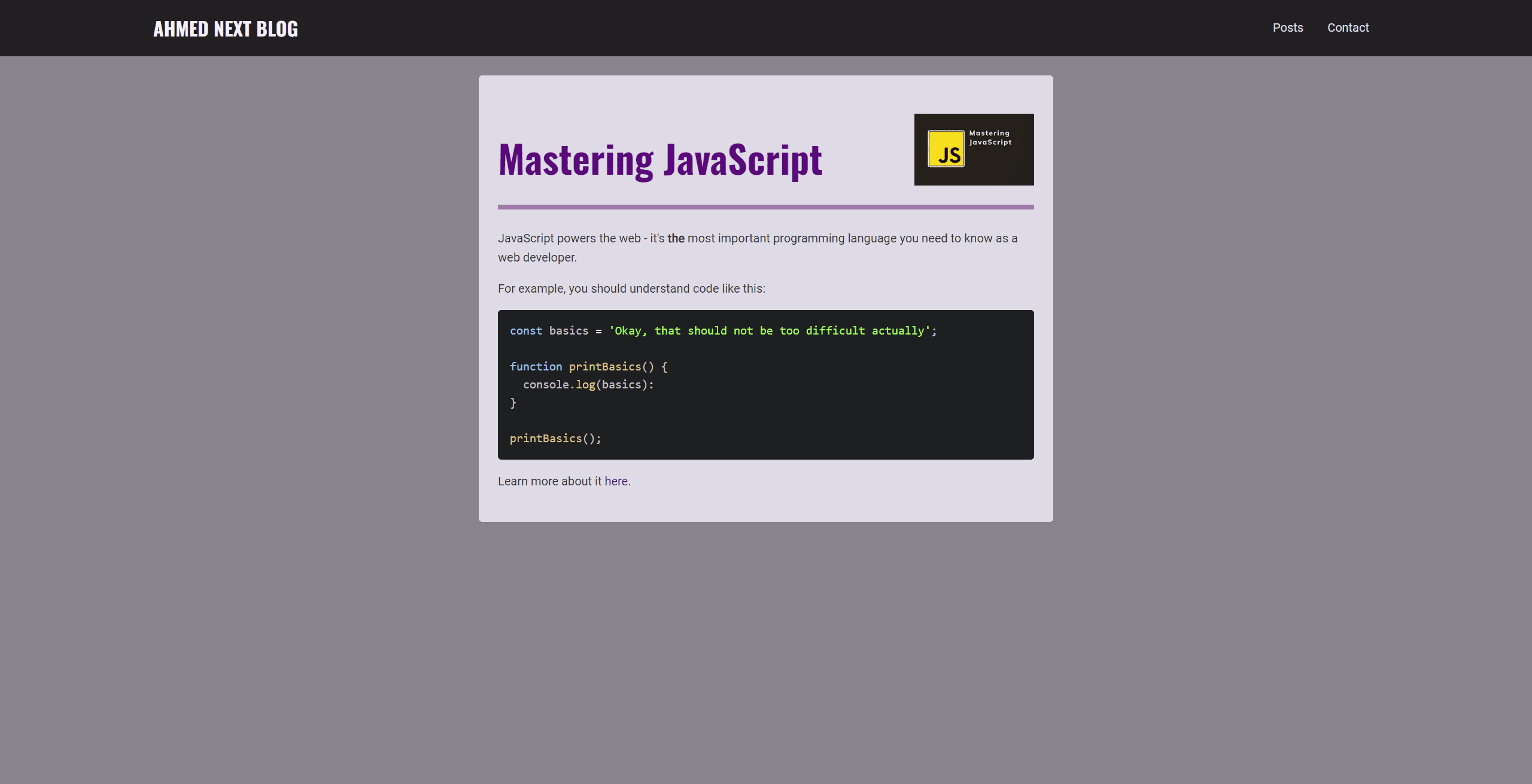 portfolio-Blog Application