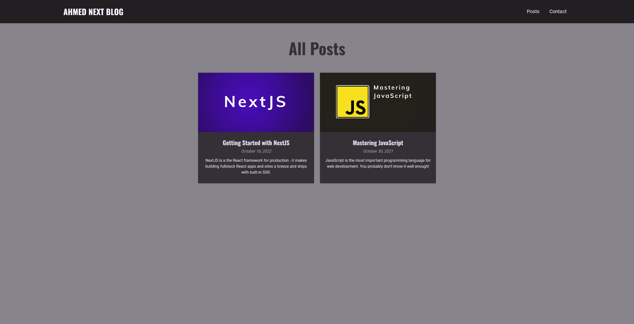 portfolio-Blog Application